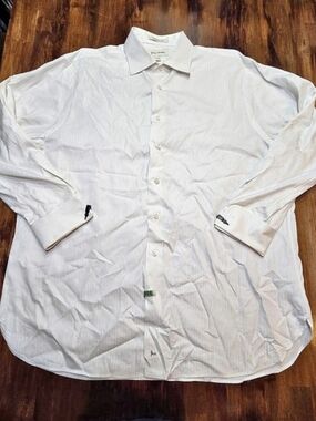 John W. Nordstrom Dress Shirt Striped Egyptian Cotton Size 17-34